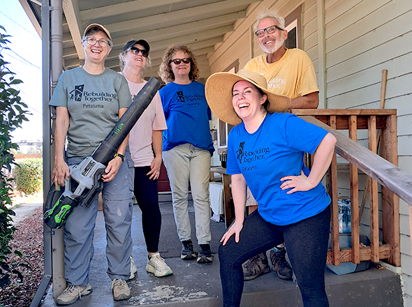 RTP volunteers on porch RTP volunteers on porch