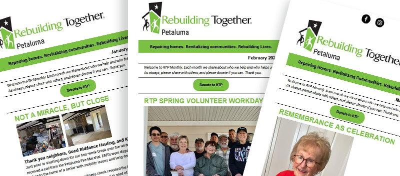 Rebuilding Together Petaluma E-News Banner